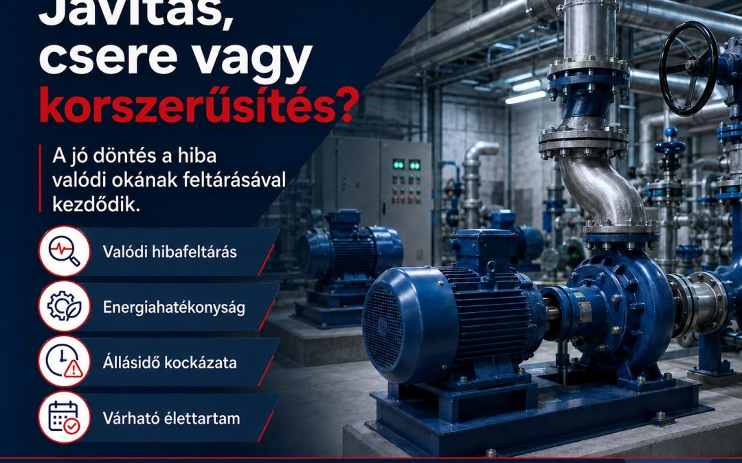 Szivattyújavítás, csere vagy korszerűsítés?